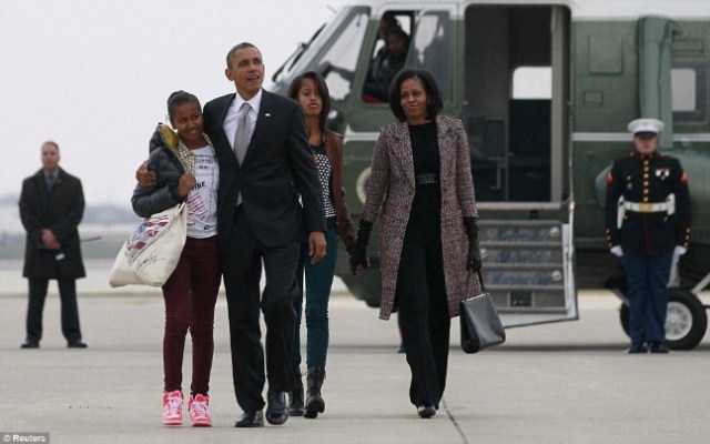 Obamaların zaferin ardından eve dönüşleri