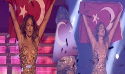 Jennifer Lopez Finali Türk Bayrağıyla yaptı