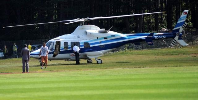 Acun Fenerbahçe sahasına helikopterle indi