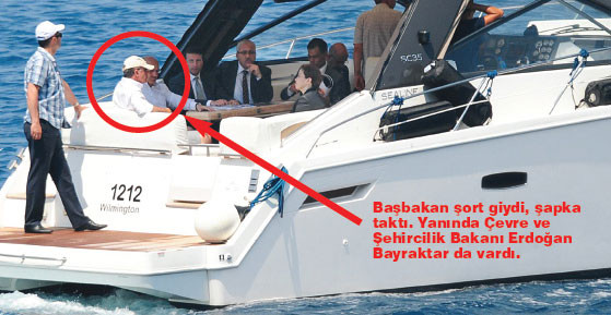 Başbakan Erdoğan Bodrum'da yatta görüntülendi