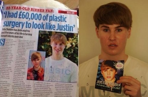 Justin Bieber'e benzemek için servet döktü.
