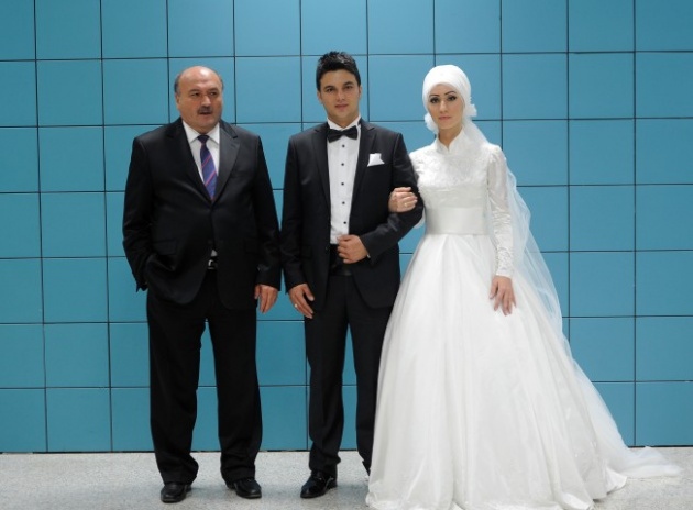 Marmaray'da düğün fotoğrafı