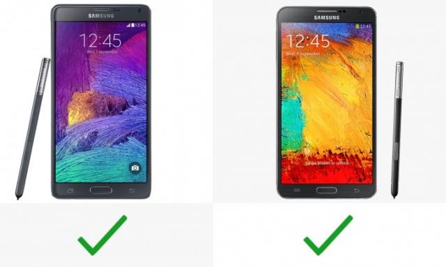 Galaxy Note 4 ve Galaxy Note 3 karşılaştırması