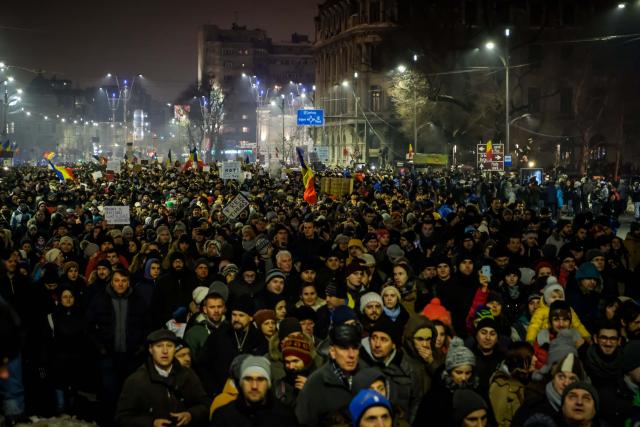 Romanya'da protesto