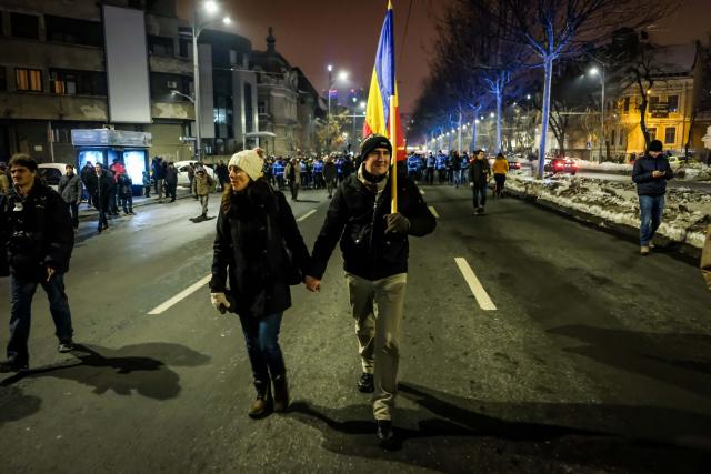 Romanya'da protesto