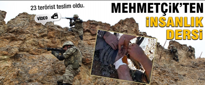 Mehmetçik'ten teröriste insanlık dersi