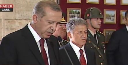 testCuhmurbaşkanı Erdoğan Anıtkabir'de konuştu