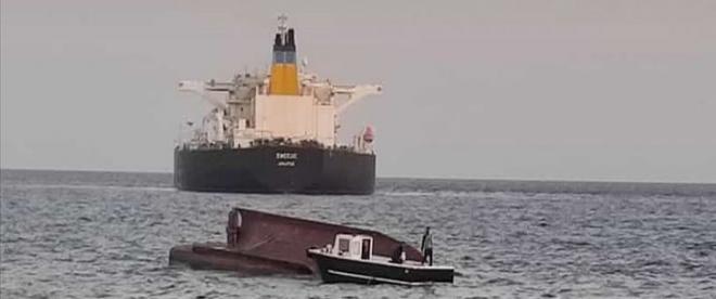 Akdenizde Yunan bayraklı tanker ile Türk balıkçı teknesi çarpıştı