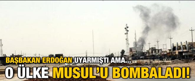 Irak Musul'u bombaladı
