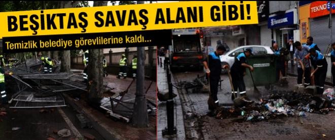Beşiktaş’ta temizlik çalışmaları başladı