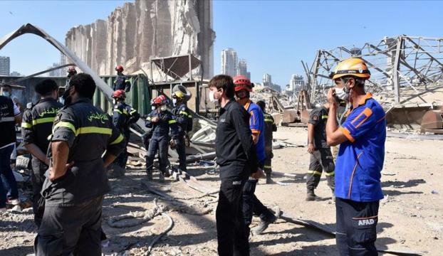 Türk ekiplerin, Beyrut Limanındaki arama kurtarma faaliyetleri sürüyor