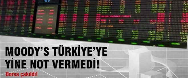 Moody's Türkiye'ye not vermedi!