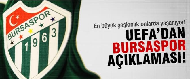 UEFA'dan Bursaspor açıklaması!
