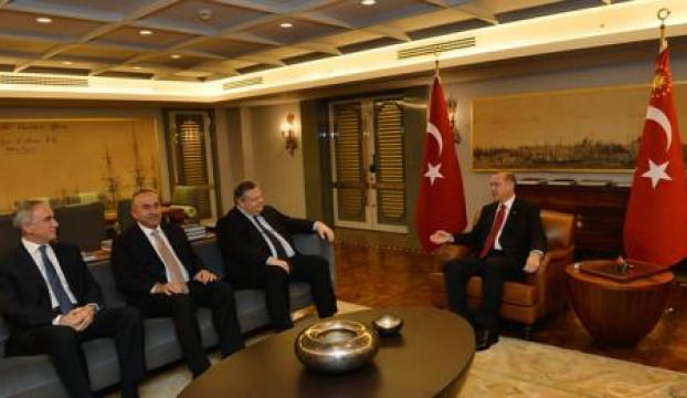 Cumhurbaşkanı Erdoğan, Venizelos ve Andrew ile görüştü