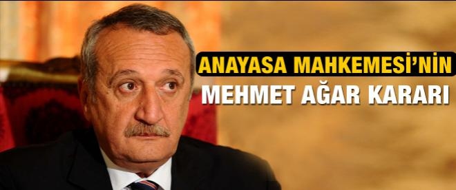 Anayasa Mahkemesi'nin Mehmet Ağar Kararı