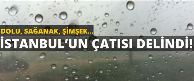 İstanbul'da şiddetli dolu yağışı!