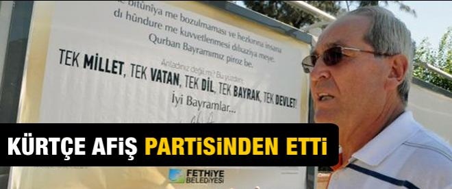 Kürtçe afiş astıran Başkan MHP'den ihraç edildi
