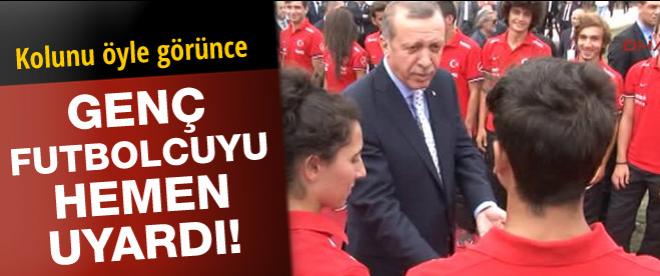 Erdoğan'dan genç futbolcuya tavsiye