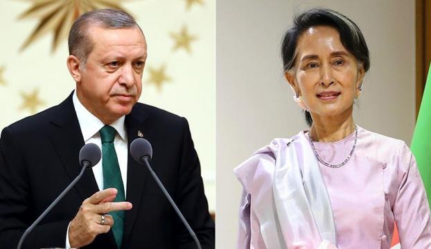 Cumhurbaşkanı Erdoğan, Myanmar lideriyle görüştü