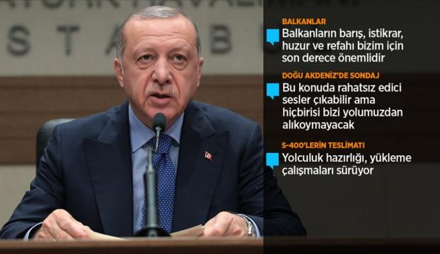 Erdoğandan Doğu Akdenizde sondaj ve S-400 açıklaması