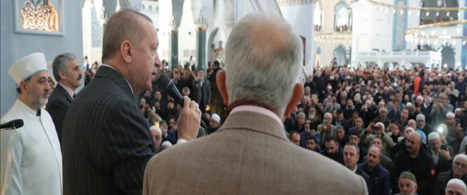 Cumhurbaşkanı Erdoğan, cuma namazının ardından cemaate seslendi: