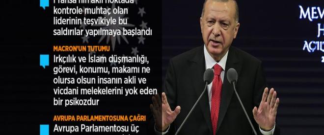 Cumhurbaşkanı Erdoğan: Fransız mallarını asla satın almayın