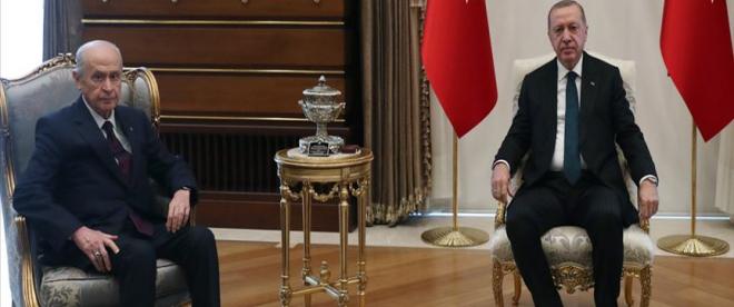 Cumhurbaşanı Erdoğan, Bahçeli ile görüştü