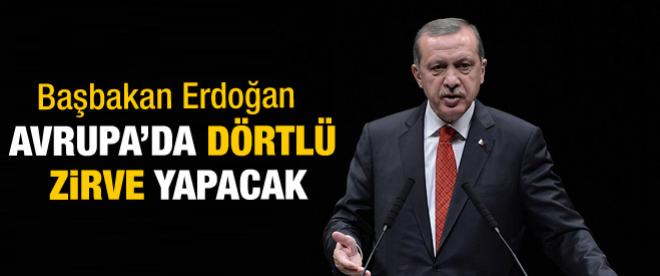 Erdoğan dörtlü zirvede buluşacak