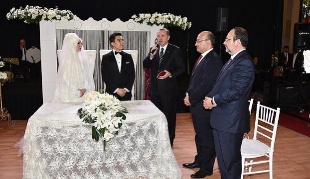 Erdoğan nikah şahitliği yaptı