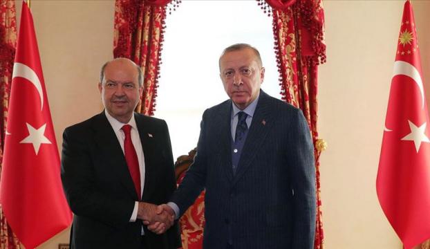 Cumhurbaşkanı Erdoğan, KKTC Başbakanı Tatarı kabul etti