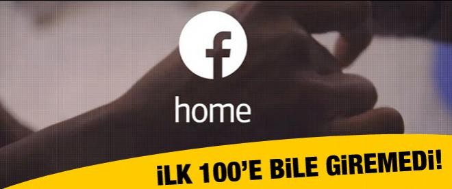 Facebook Home ilk 100’e bile giremedi