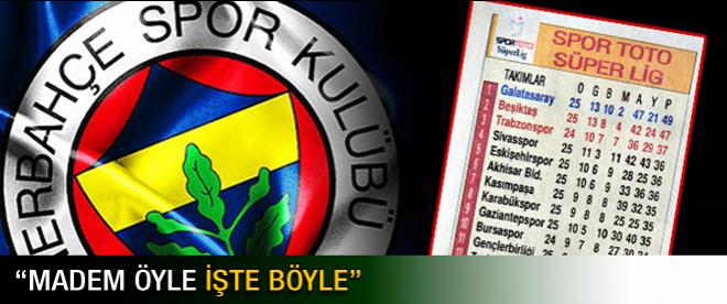 Fenerbahçe'yi puan cetvelinden çıkartarak tepki gösterdiler