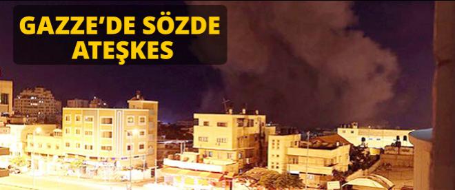 Ateşkes ilan edildi, Gazze bombalandı