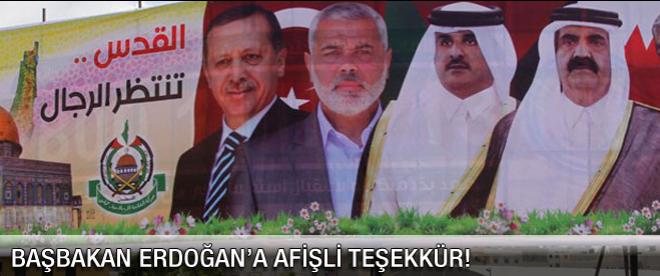 Hamas'tan Erdoğan'a "afişli teşekkür"