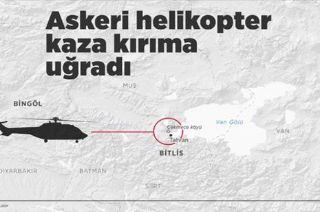 Bingöl'den kalkan askeri helikopter kaza kırıma uğradı: 11 şehit