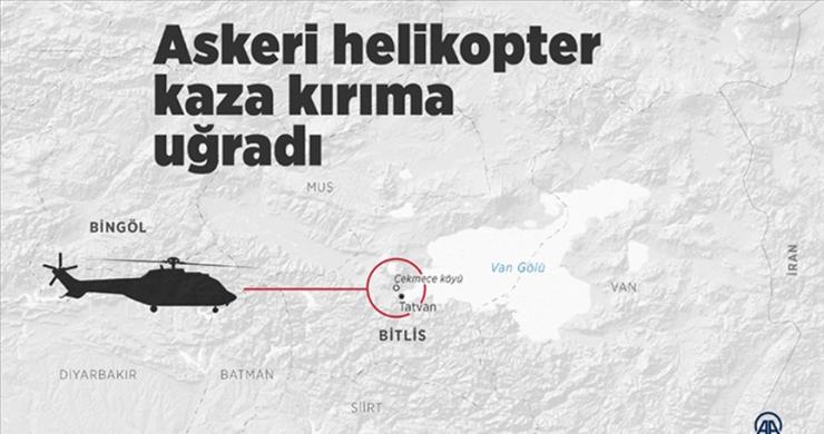 Bingöl'den kalkan askeri helikopter kaza kırıma uğradı: 11 şehit