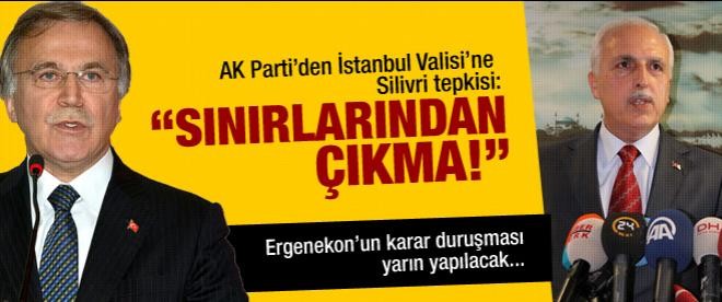 AK Parti'den İstanbul Valisi'ne tepki!