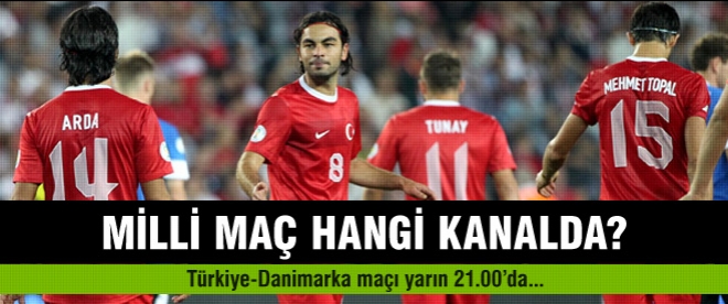 Türkiye-Danimarka maçı hangi kanalda?