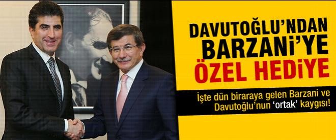Davutoğlu'ndan Barzani'ye özel hediye