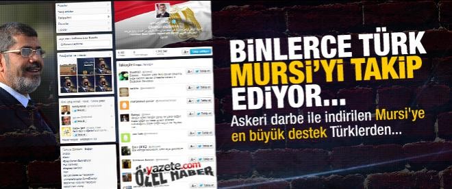 Mursi'ye Twiter'da binlerce Türk takipçi