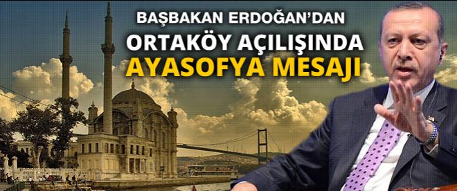 Başbakan Ortaköy Camii’nin açılışında mesaj verdi