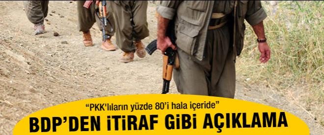 ''PKK'lıların yüzde 80'i hala içeride''