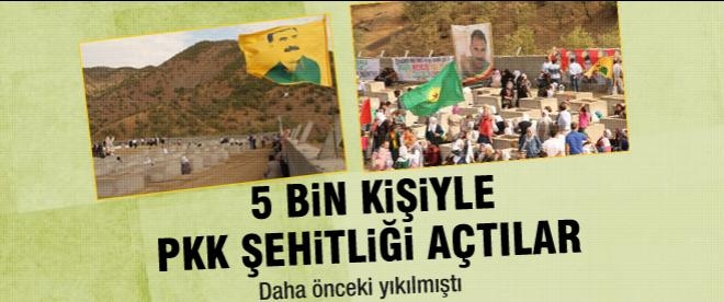 PKK şehitliği açtılar