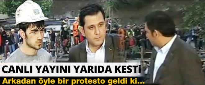 Fatih Portakal Soma'da yayını kesti