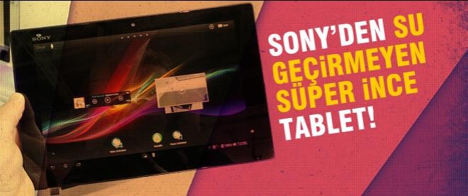 Sony'den su geçirmeyen süper ince tablet