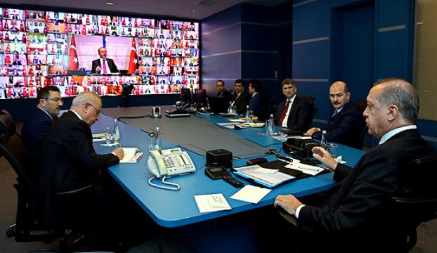 Cumhurbaşkan Erdoğan 81 il valisiyle telekonferans bağlantısı yaptı