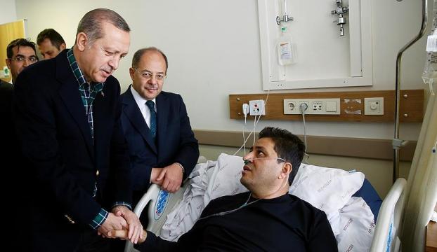 Erdoğan terör saldırısında yaralananları ziyaret etti